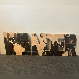 Wander Sign with World Map
